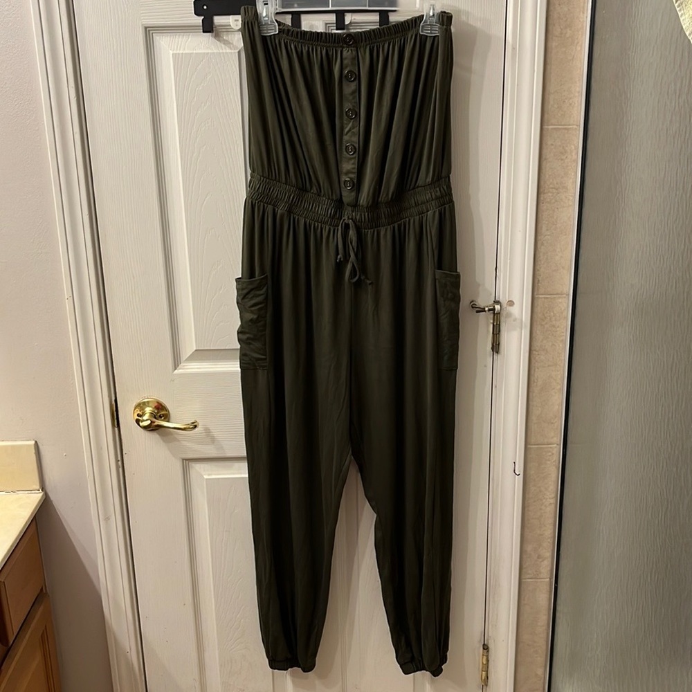 Army green jumpsuit